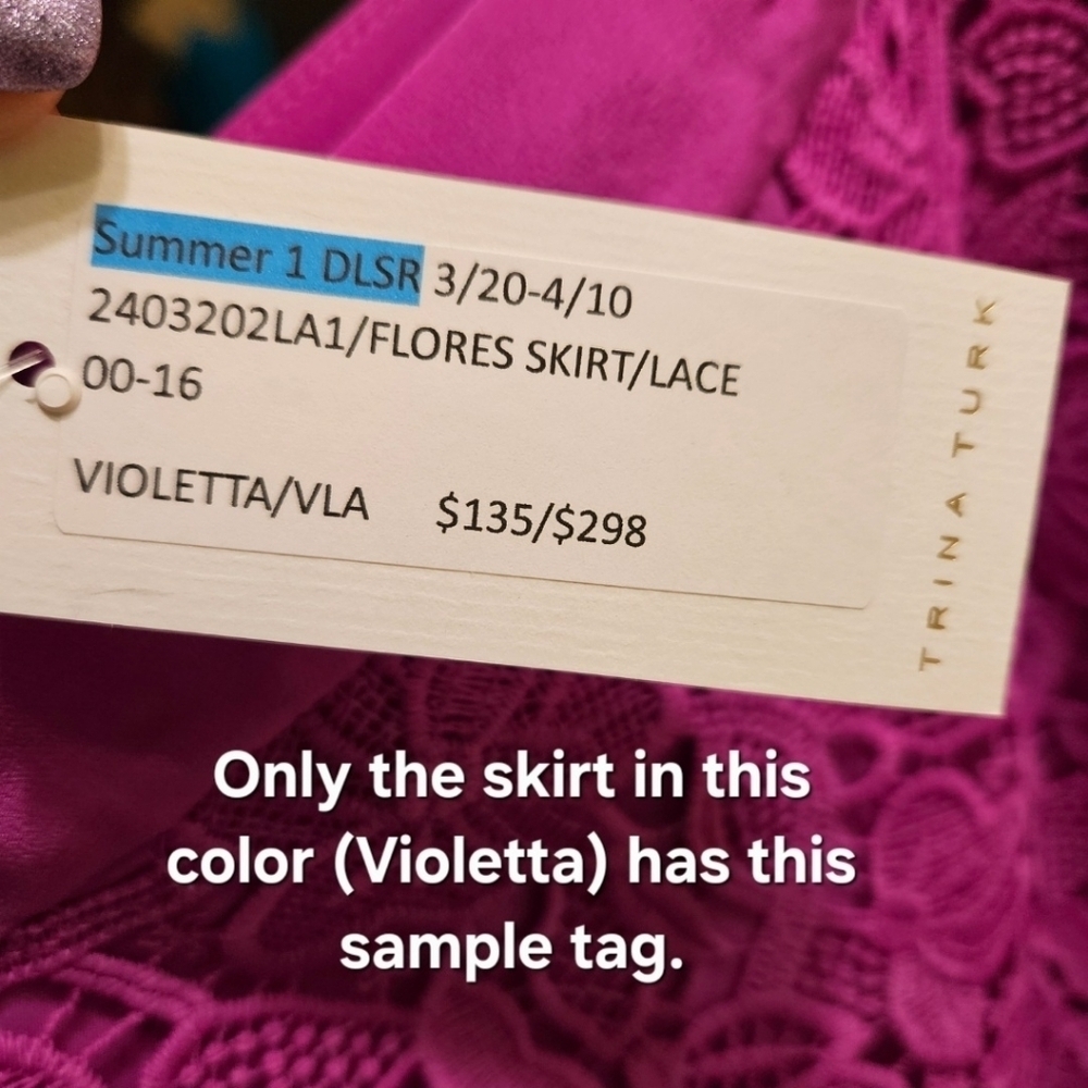 Trina Turk Flores Skirt Lace Violetta - Picture 9 of 16